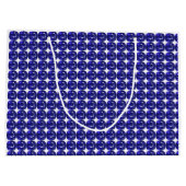 Blaues Muster Große Geschenktüte (Rückseite)