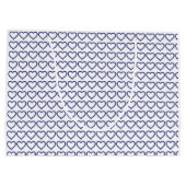 Blaues Muster Große Geschenktüte (Rückseite)