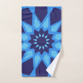 Blaues Muster in Marokko Badhandtuch Set (Handtuch)