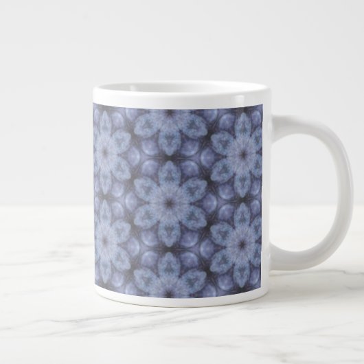 Blaues Muster Jumbo-Tasse (Rechts)