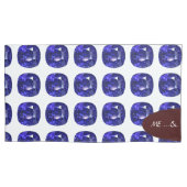 Blaues Muster Kissenbezug (Vorderseite-Links)