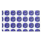 Blaues Muster Kissenbezug (Rückseite-Links)