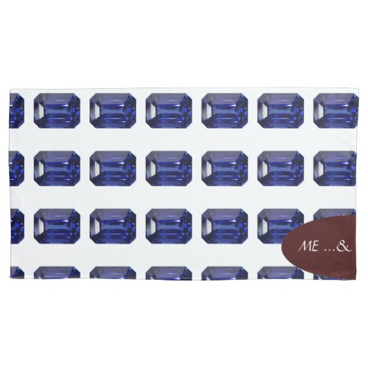 Blaues Muster Kissenbezug (Vorderseite-Links)