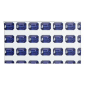 Blaues Muster Kissenbezug (Rückseite-Rechts)