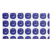 Blaues Muster Kissenbezug (Rückseite-Rechts)