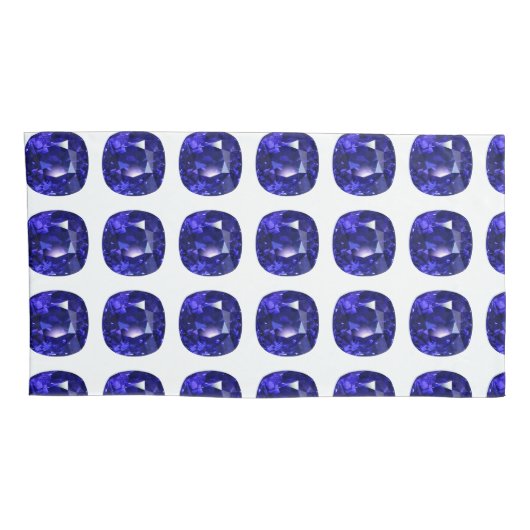 Blaues Muster Kissenbezug (Rückseite-Rechts)