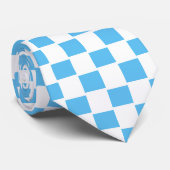 Blaues Muster Krawatte (Gerollt)