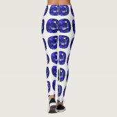 Blaues Muster Leggings (Rückseite)
