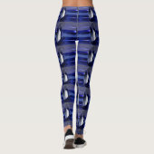 Blaues Muster Leggings (Rückseite)