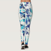 Blaues Muster Leggings (Rückseite)