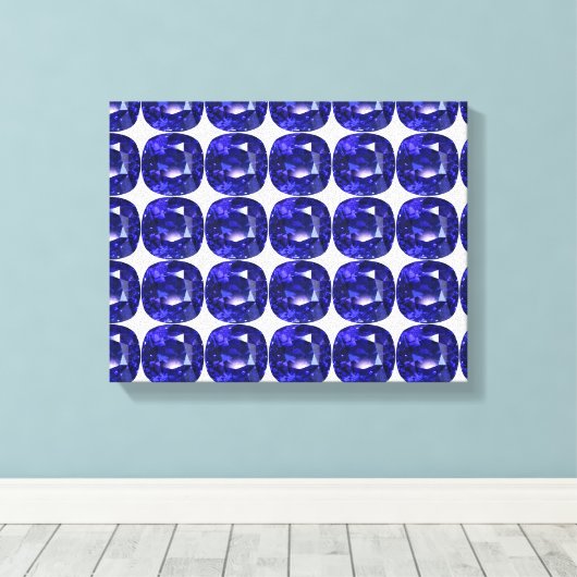 Blaues Muster Leinwanddruck (Insitu (Holzboden))