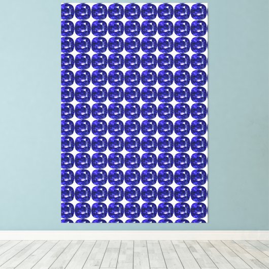 Blaues Muster Leinwanddruck (Insitu (Holzboden))