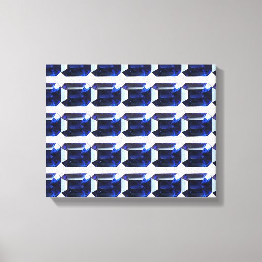 Blaues Muster Leinwanddruck (Vorderseite)