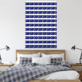 Blaues Muster Leinwanddruck (Insitu (Schlafzimmer))