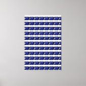 Blaues Muster Leinwanddruck (Vorderseite)