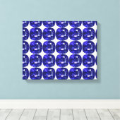 Blaues Muster Leinwanddruck (Insitu (Holzboden))