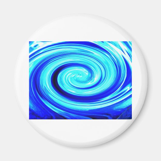 Blaues Muster Magnet (Vorne)