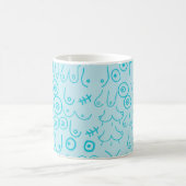 Blaues Muster modern Kaffeetasse (Mittel)