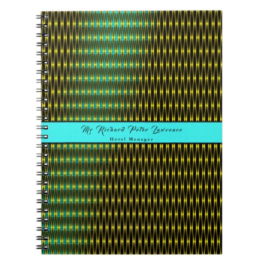 Blaues Muster Notizblock (Vorderseite)