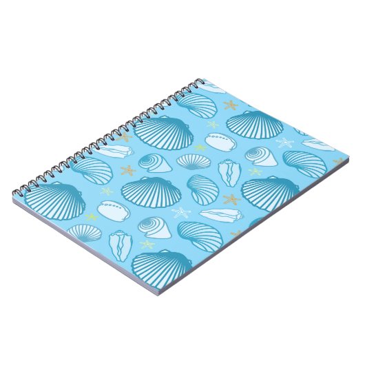 Blaues Muster Notizblock (Linke Seite)