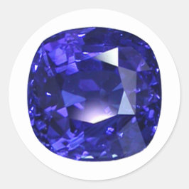 Blaues Muster Runder Aufkleber