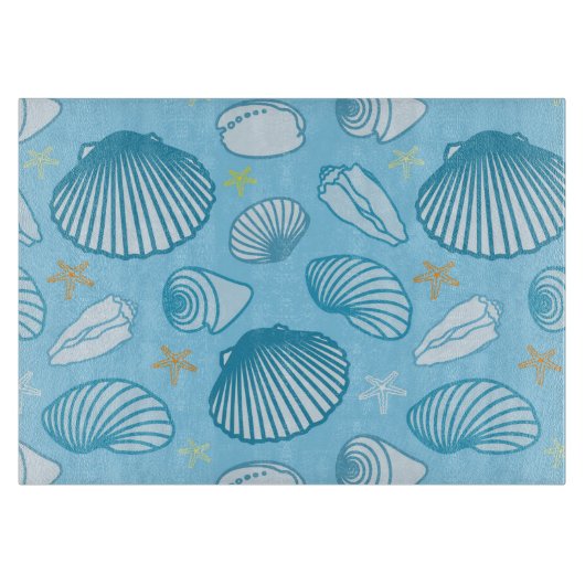 Blaues Muster Schneidebrett (Vorderseite)