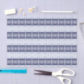 Blaues Muster Seidenpapier (Handwerk)