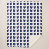 Blaues Muster Sherpadecke (Vorderseite)