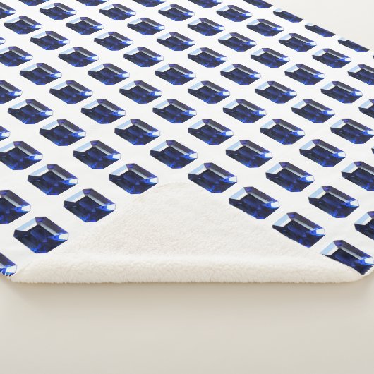 Blaues Muster Sherpadecke (3/4)