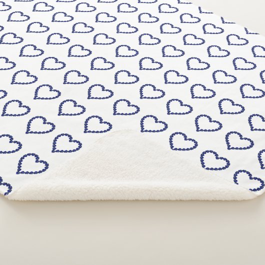 Blaues Muster Sherpadecke (3/4)