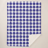 Blaues Muster Sherpadecke (Vorderseite)