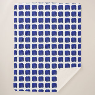Blaues Muster Sherpadecke