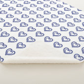 Blaues Muster Sherpadecke (3/4)