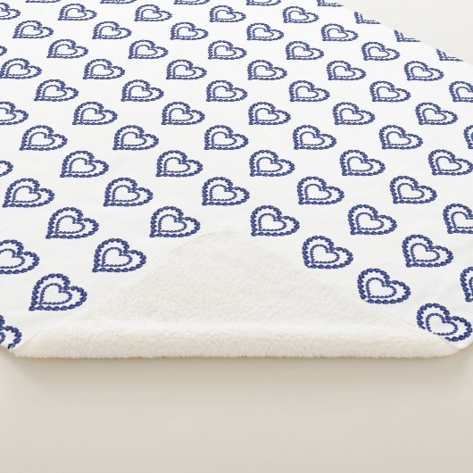 Blaues Muster Sherpadecke (3/4)