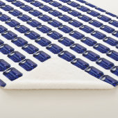 Blaues Muster Sherpadecke (3/4)