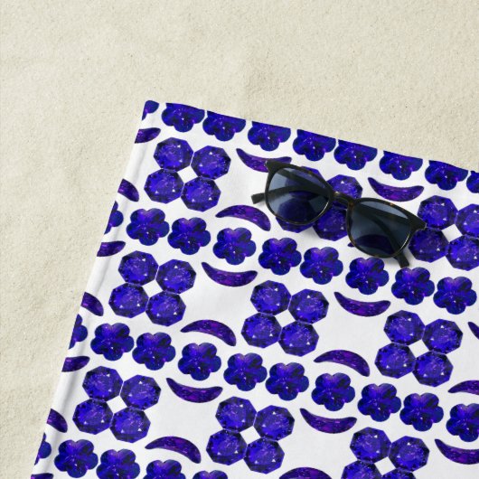 Blaues Muster Strandtuch (Beispiel)