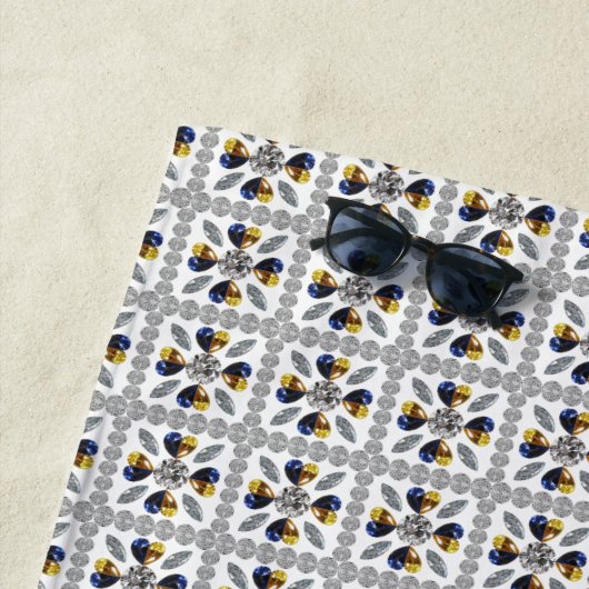 Blaues Muster Strandtuch (Beispiel)