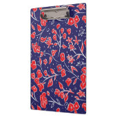 Blaues Muster und rotes Blumenmuster Klemmbrett (Links)