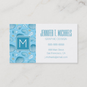 Blaues Muster Visitenkarte