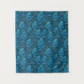 Blaues Muster Wandteppich (Vorderseite)