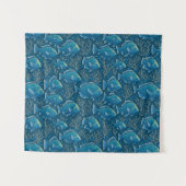 Blaues Muster Wandteppich (Vorderseite (Horizontal))