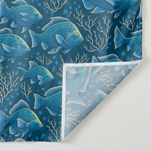 Blaues Muster Wandteppich (Detail)