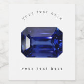 Blaues Muster Weinetikett (Einzelnes Label)