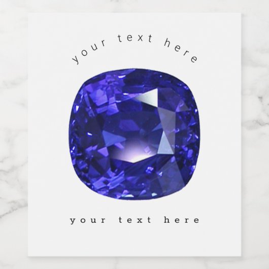 Blaues Muster Weinetikett (Einzelnes Label)