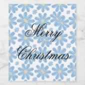 Blaues Muster - Weinetiketten Weinetikett (Einzelnes Label)