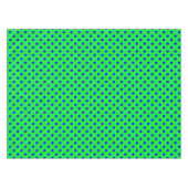 Blaues Musterdesign mit grünen Tupfen Tischdecke (Vorderseite (Horizontal))