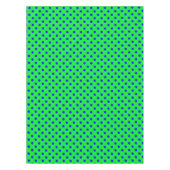 Blaues Musterdesign mit grünen Tupfen  Tischdecke (Vorderseite)