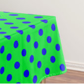 Blaues Musterdesign mit grünen Tupfen Tischdecke