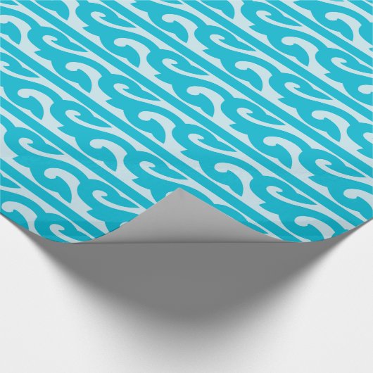 Blaues Musterpapier Geschenkpapier (Ecke)