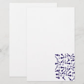 Blaues Musterprodukt Briefpapier (Vorne/Hinten)